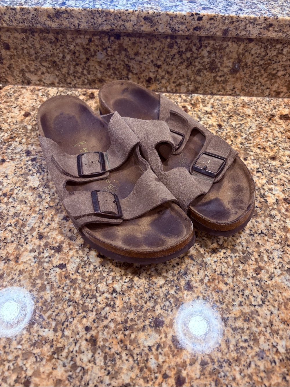 Birkenstock Arizona beige suede Sandals mens size 44 US 11-11.5